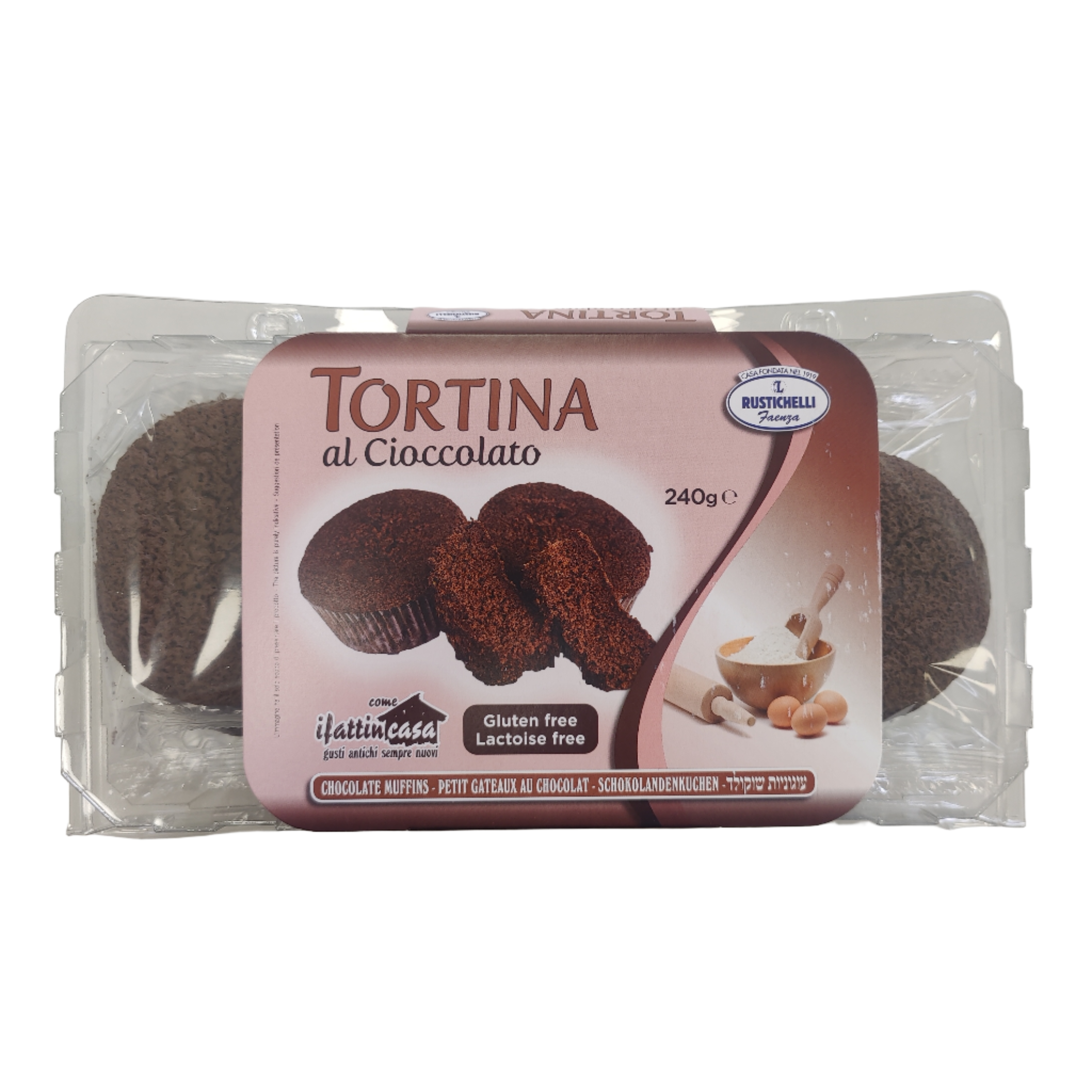 Rustichelli Chocolate Muffins Passover 4 Pack  20 x 140g