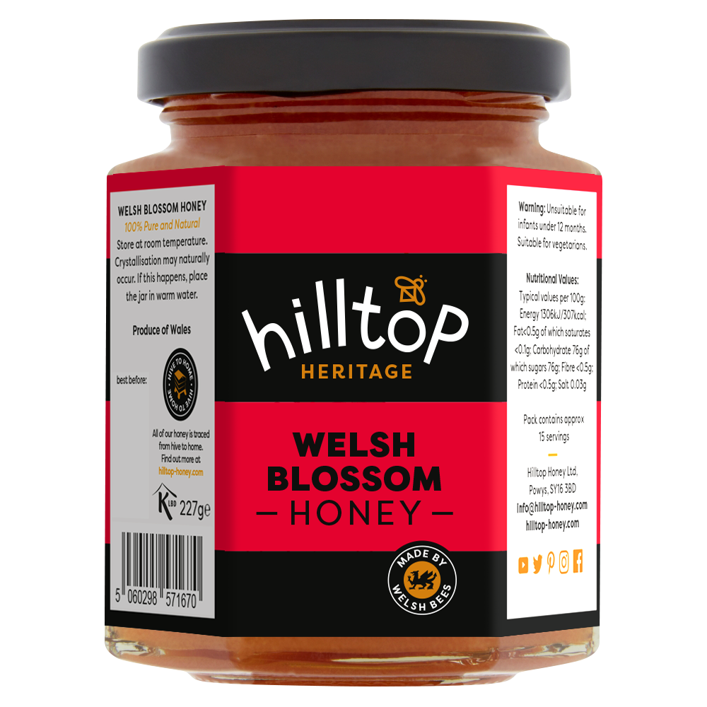 Hilltop Welsh Blossom Honey 4 x 227g