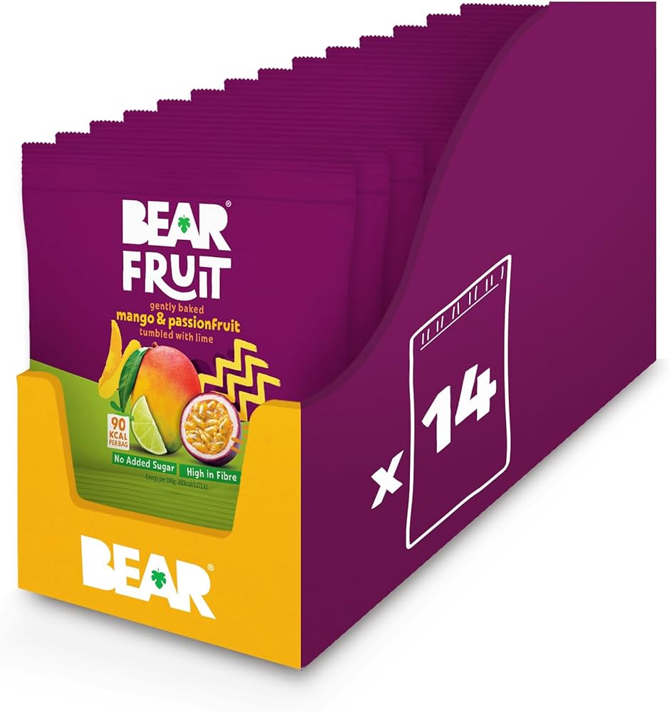 Bear Fruit SNACK PACK Mango & Passionfruit 14 x 30g