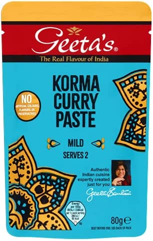 Geetas Curry Paste Korma Mild 12 x 80g
