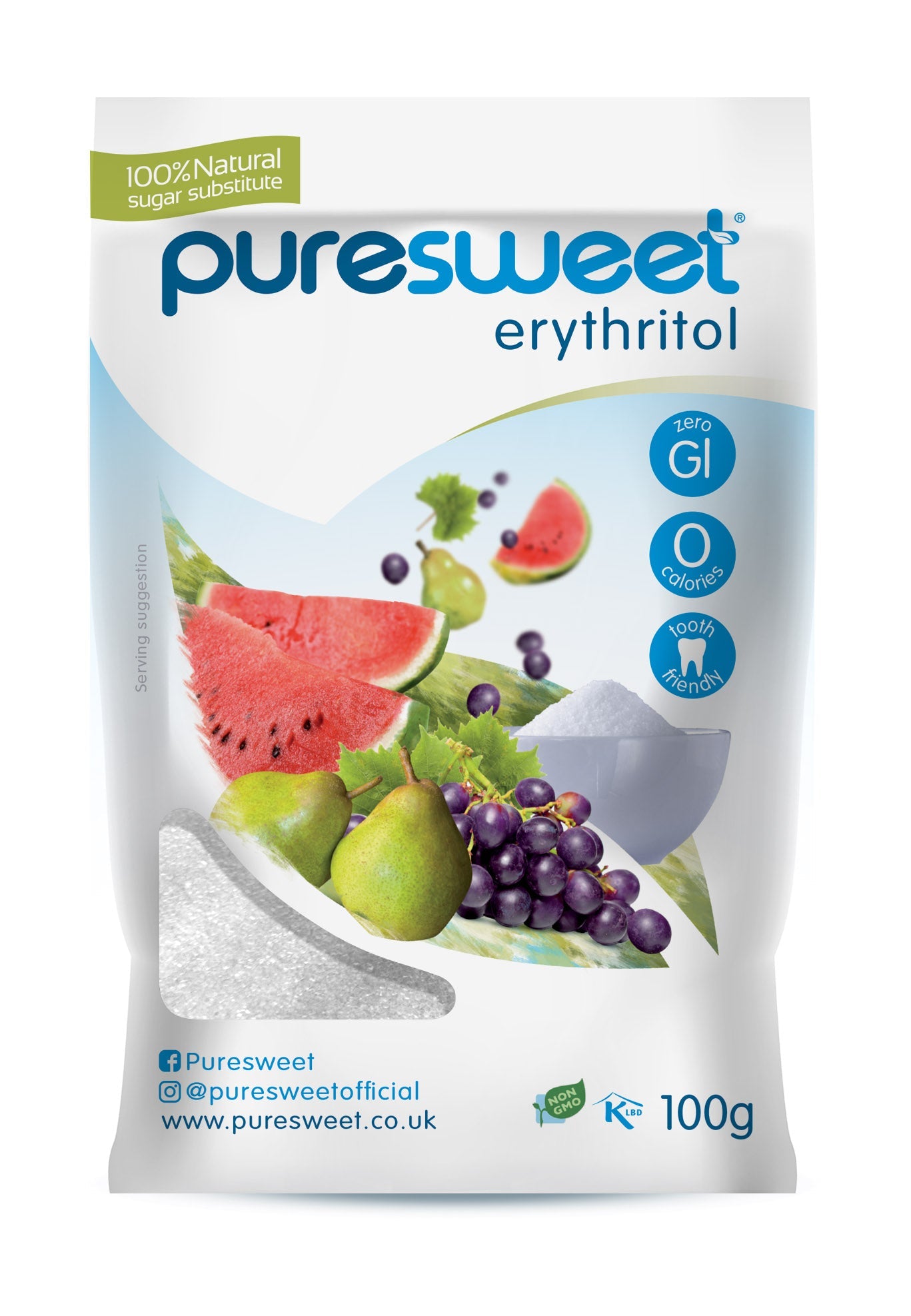 Pure Sweet Erythritol 10 x 100g