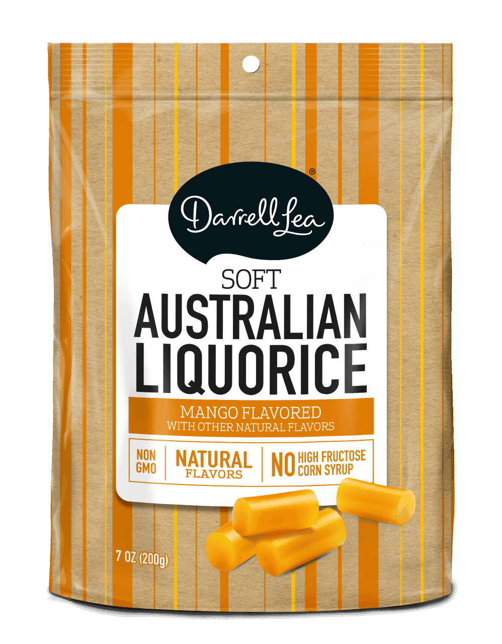 Darrell Lea Liquorice Mango 8 x 200g