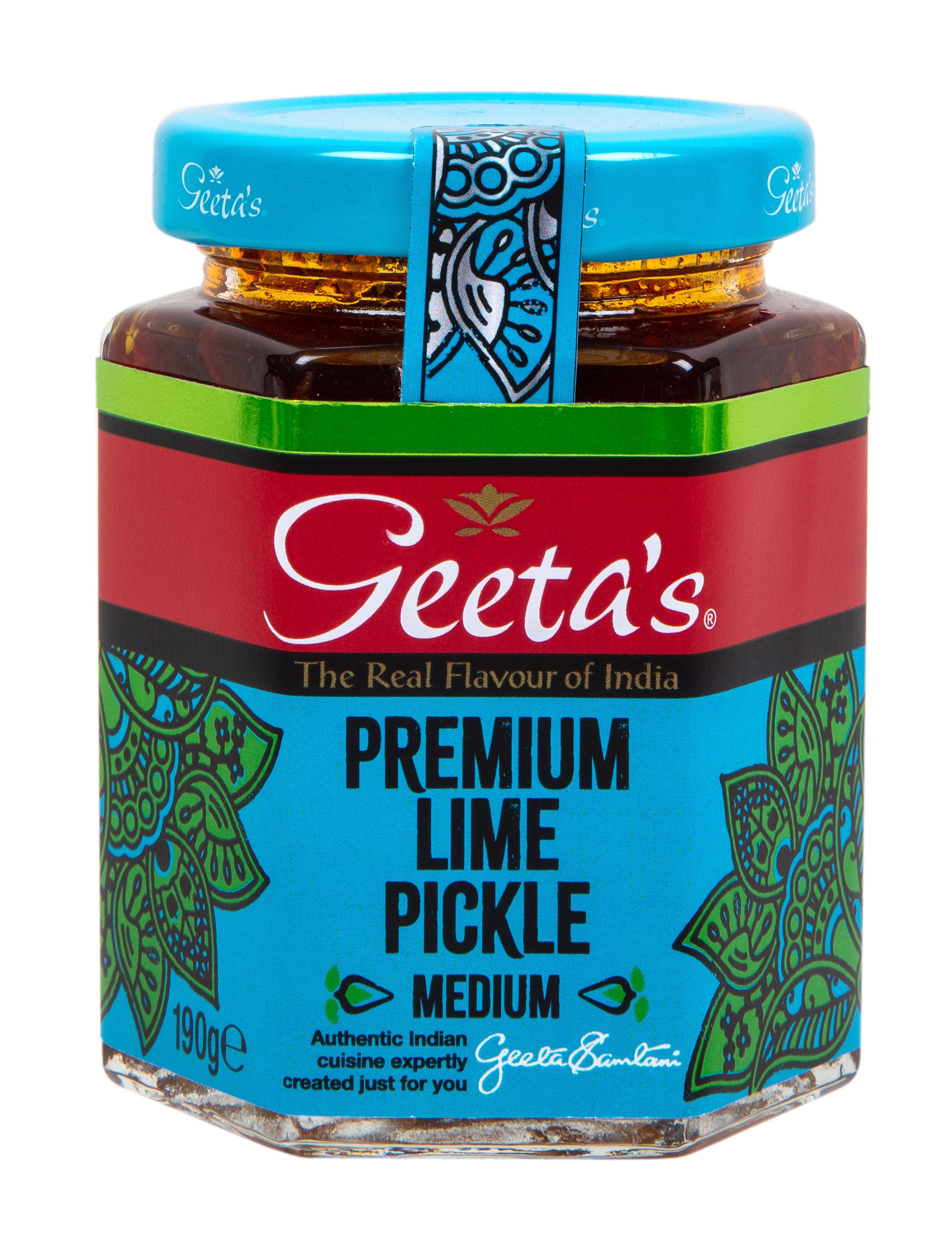 Geetas Premium Lime Pickle  6 x 190g