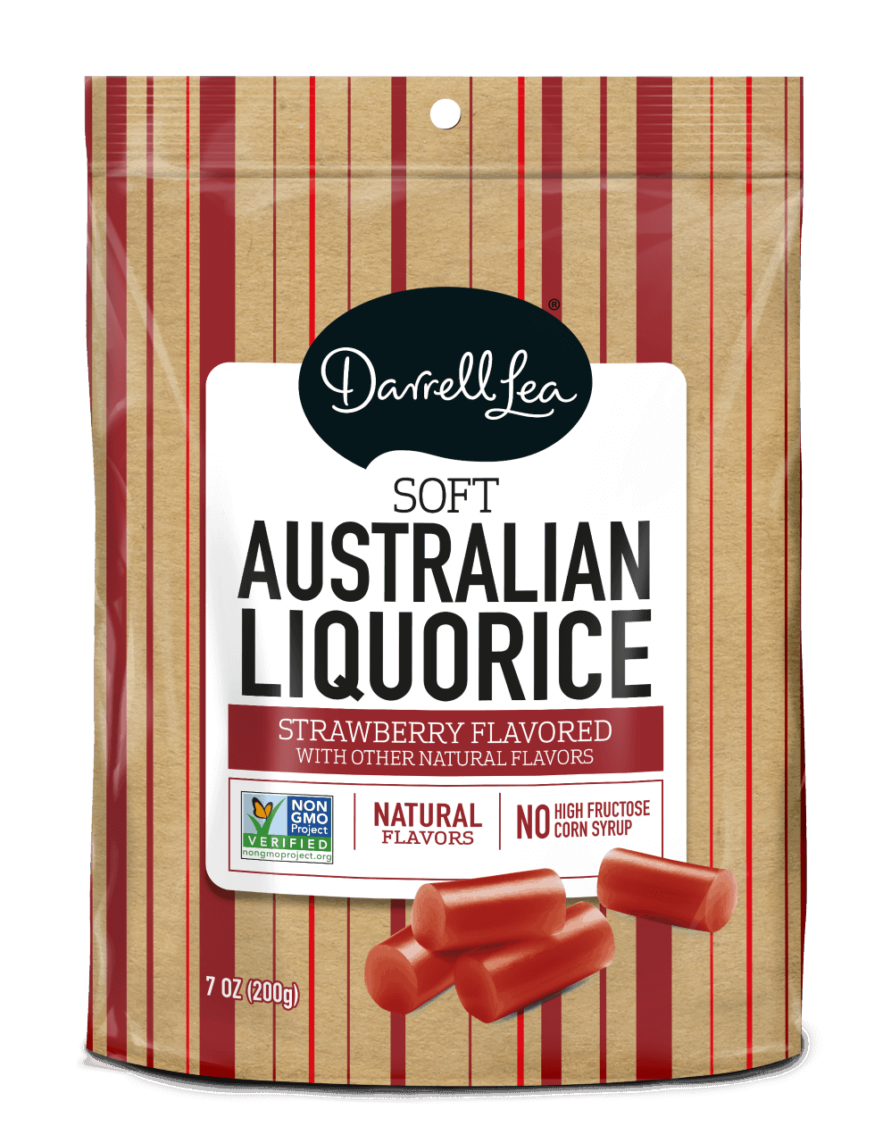 Darrell Lea Liquorice Strawberry 8 x 200g