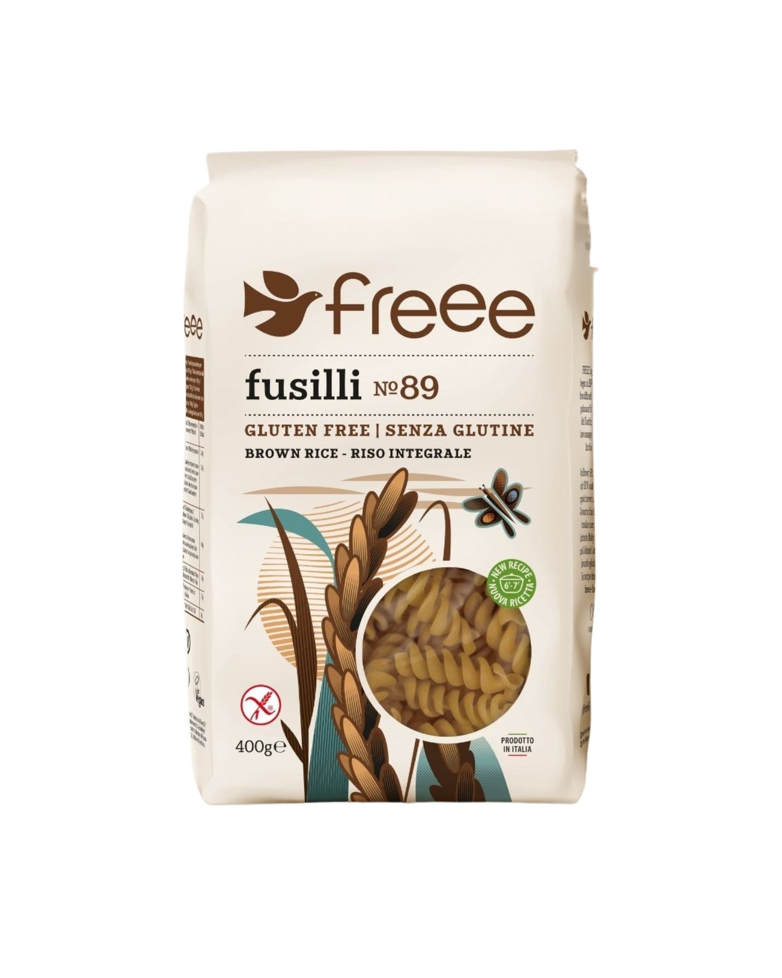 Doves Farm Gluten Free Organic Brown Rice Fussili 8 x 400g