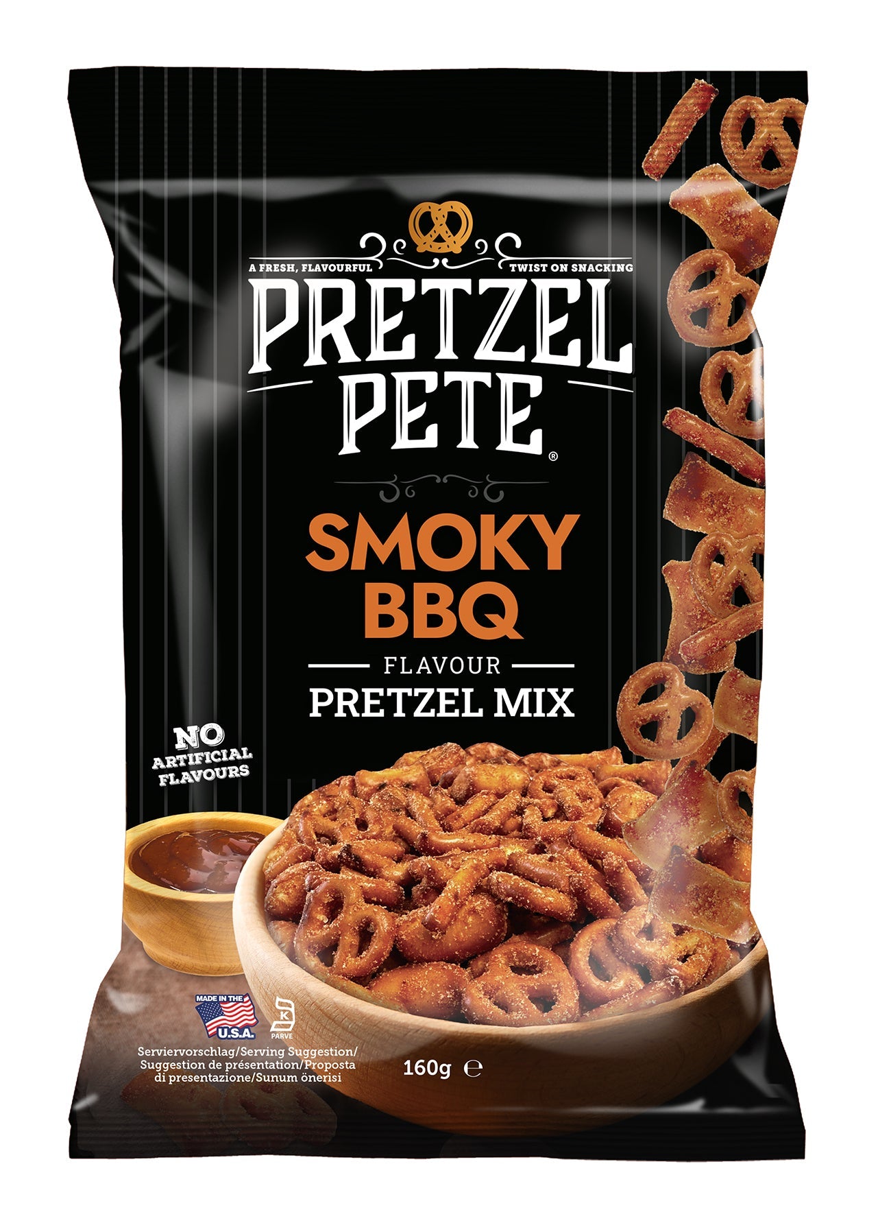 Pretzel Pete Pretzel Mix Smoky BBQ 8 x 160g