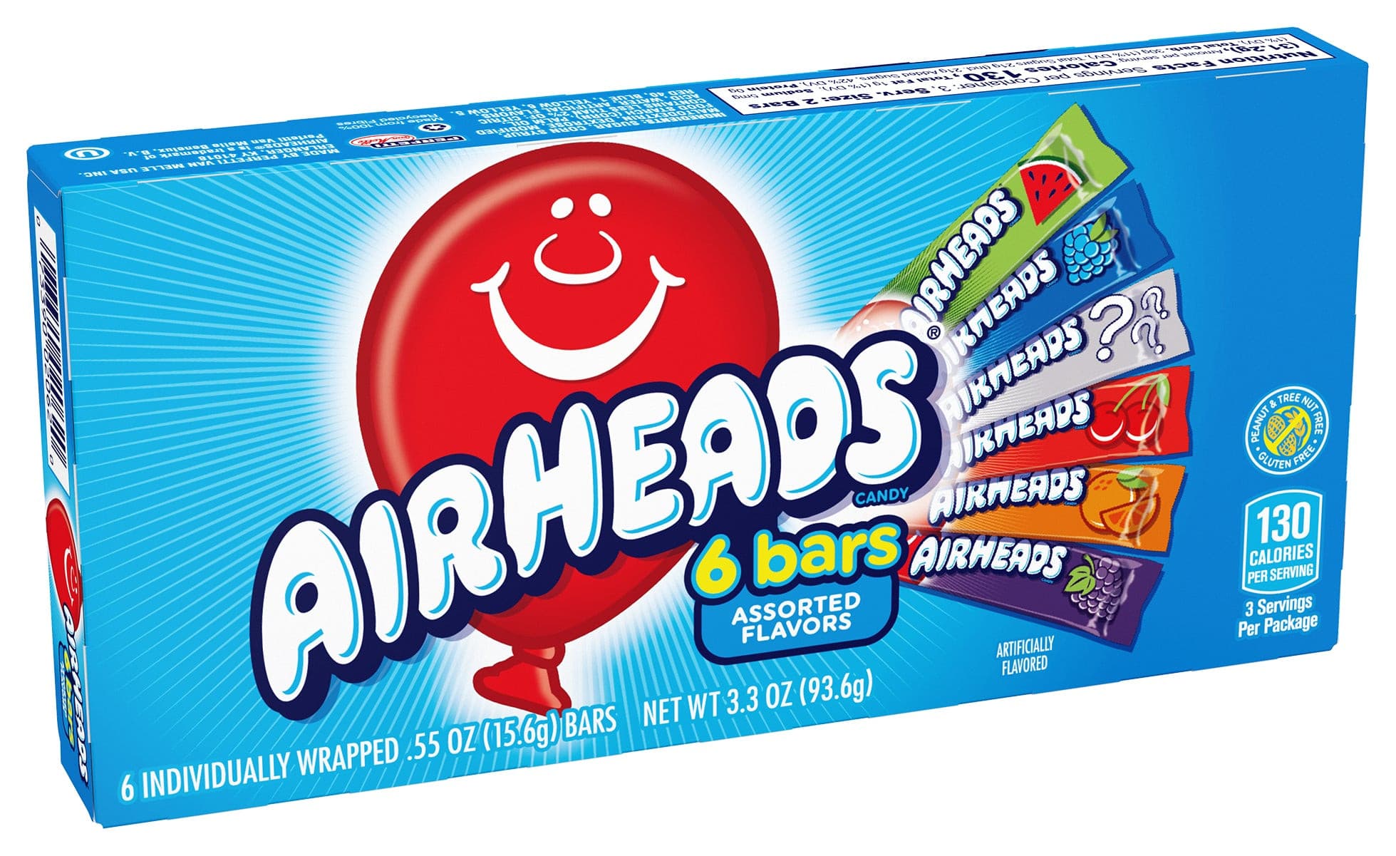 Airheads Theatre Box 6 Flavors 12 x 94g (3.3oz)