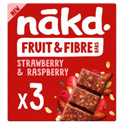 Nakd Bars Fruit & Fibre MULTIPACK Strawberry & Raspberry 12 x 3 x 44g