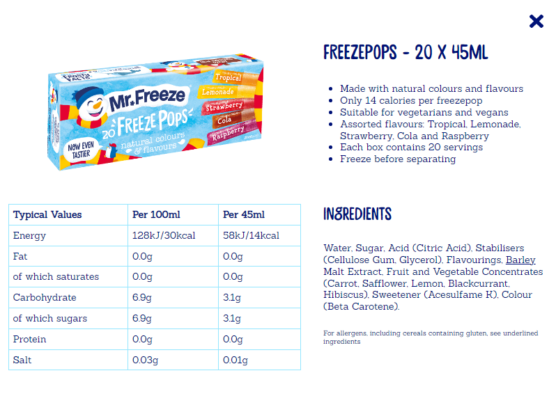 Mr Freeze MULTIPACK 8 x 20 x 45ml