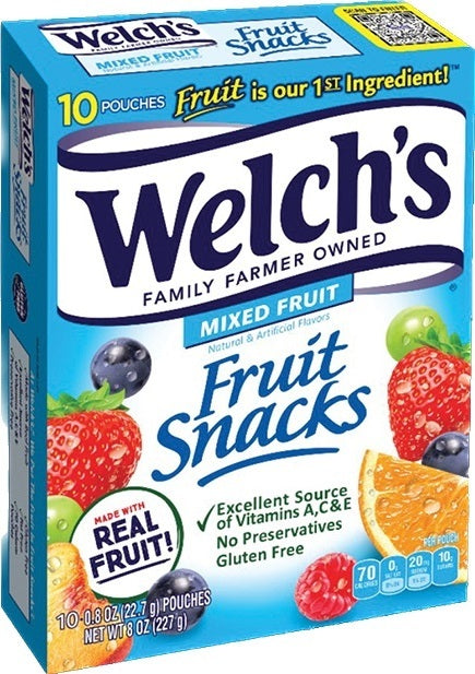 Welchs Fruit Snacks Mixed Fruit 8 x 227g (8oz) NK