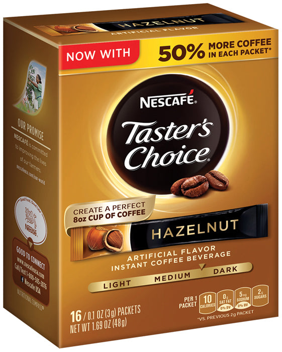 Nescafe Sachets Hazelnut Coffee 8 x 16 x 28g