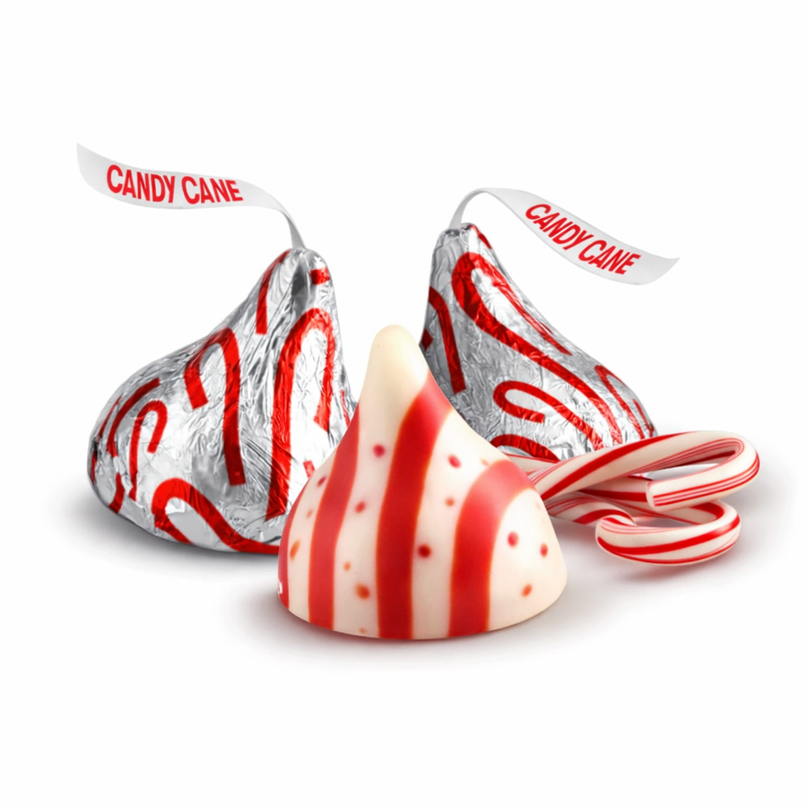 BULK Hershey's Kisses Candy Cane Mint Candy with Stripes & Candy Bits 1kg