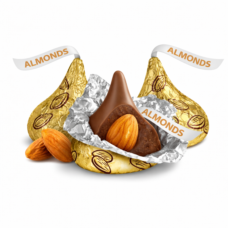 BULK Hershey's Kisses Milk Chocolate with Almonds  1kg