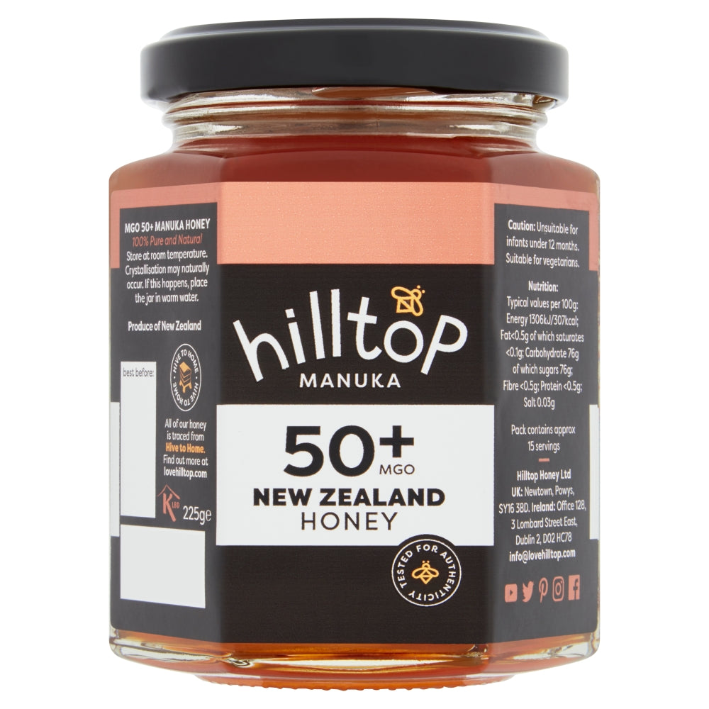 Hilltop Honey Manuka Honey MGO 50+ 4 x 225g