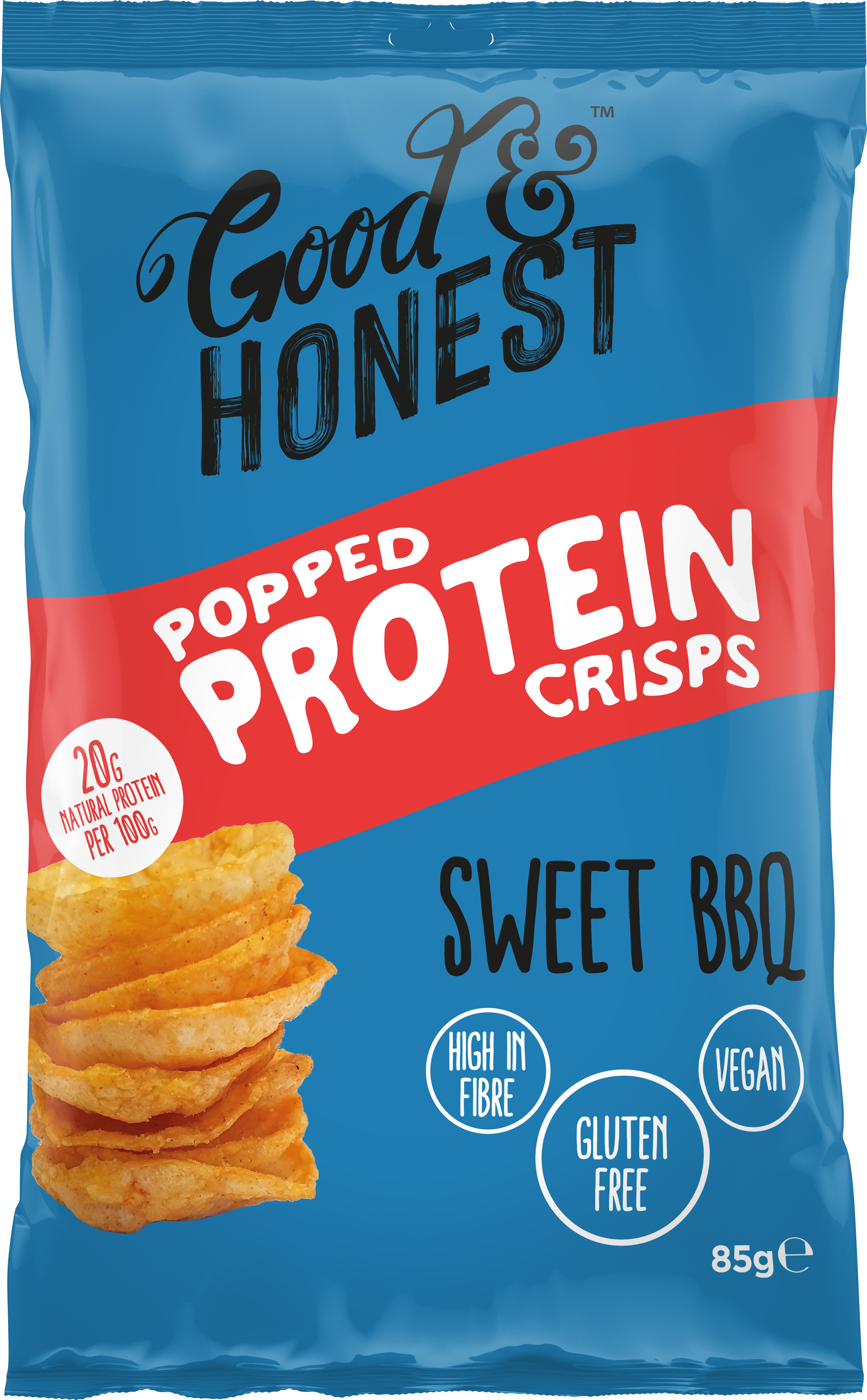 Good & Honest Chips Protein Sweet BBQ 8 x 85g