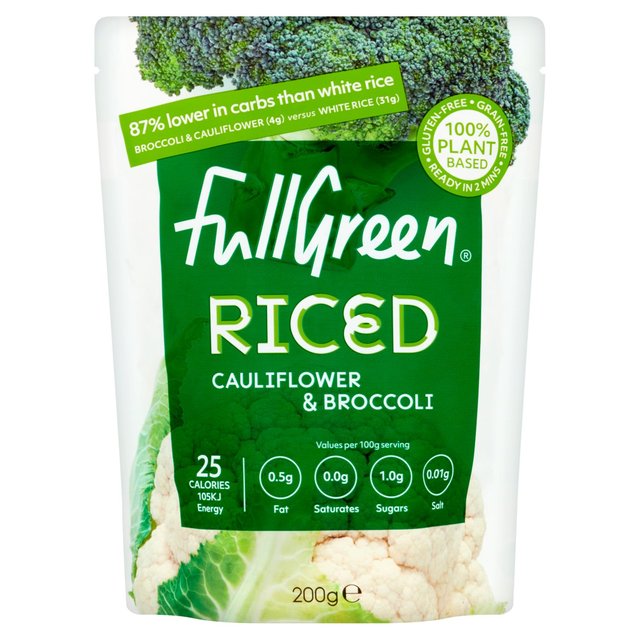 Full Green Riced Cauliflower & Broccoli 6 x 200g