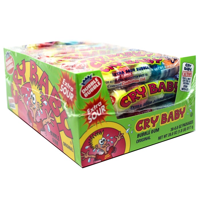 Dubble Bubble Concord Cry Baby Assorted Tube 36 x 22.67g
