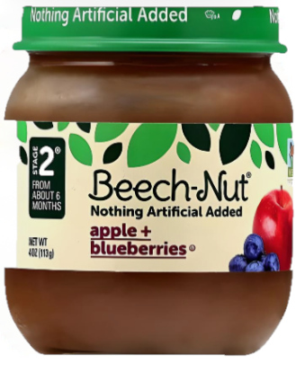Beech Nut Apple & Blueberries Puree NK 10 x 113g (4oz)