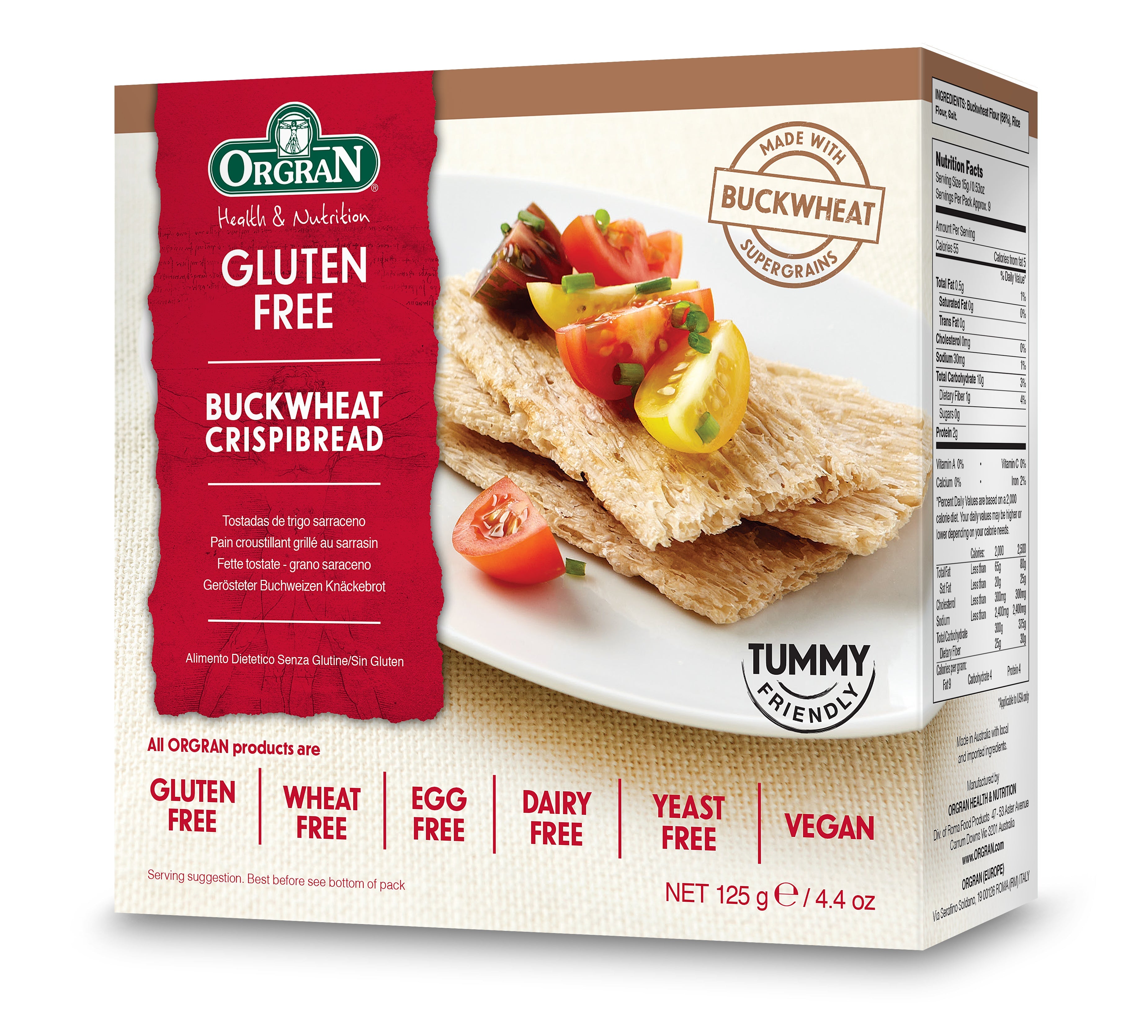 Orgran Crispbread Buckwheat 6 x 125g