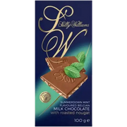 Sally Williams  Mint Flavoured Belgian Milk Chocolate With Roasted Nougat  12 x 100g