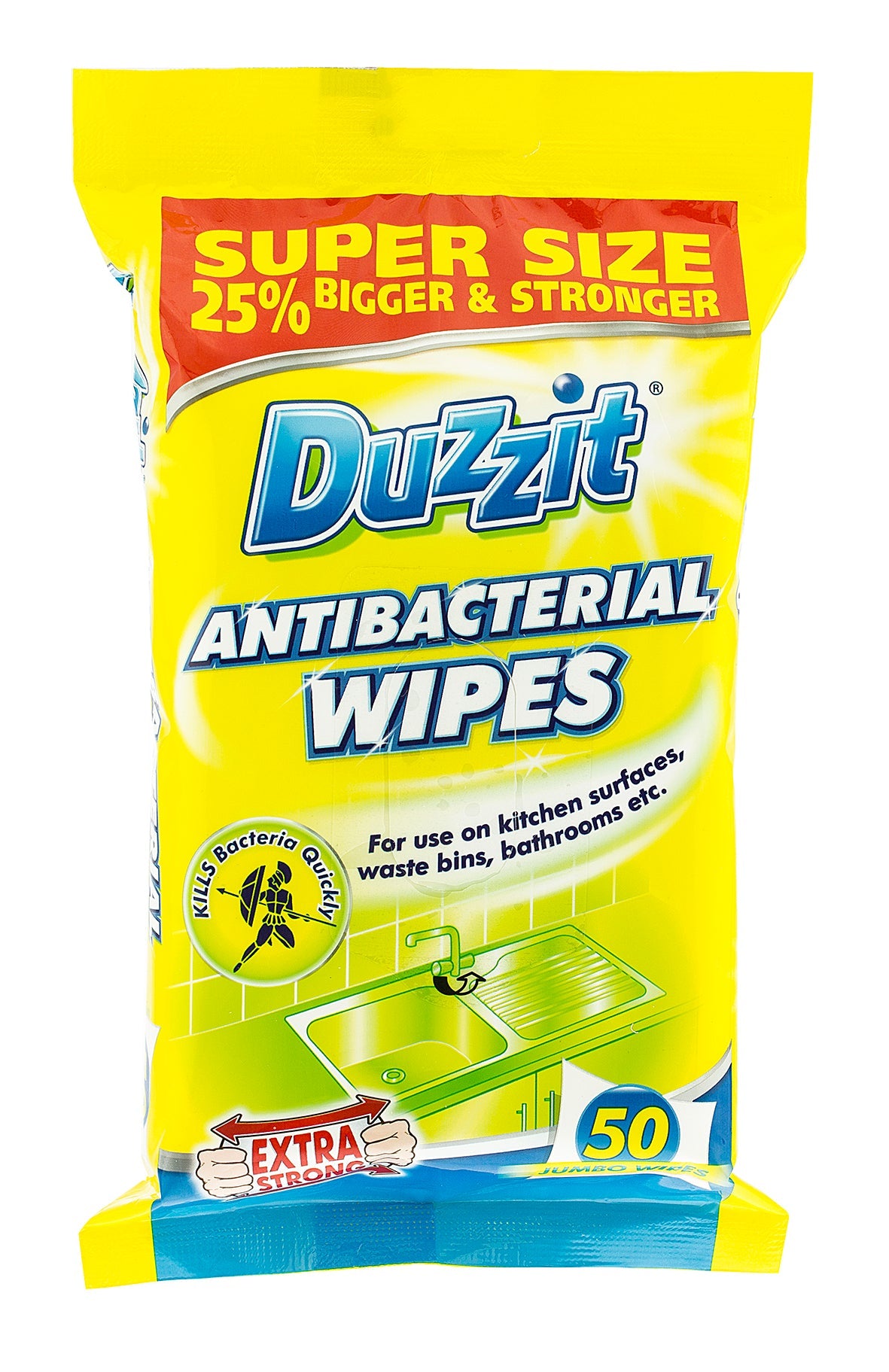 151 Duzzit Anti-Bacterial Wipes 12 x 50 Pack