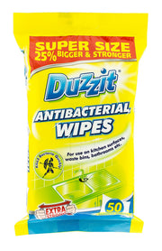 151 Duzzit Anti-Bacterial Wipes 12 x 50 Pack