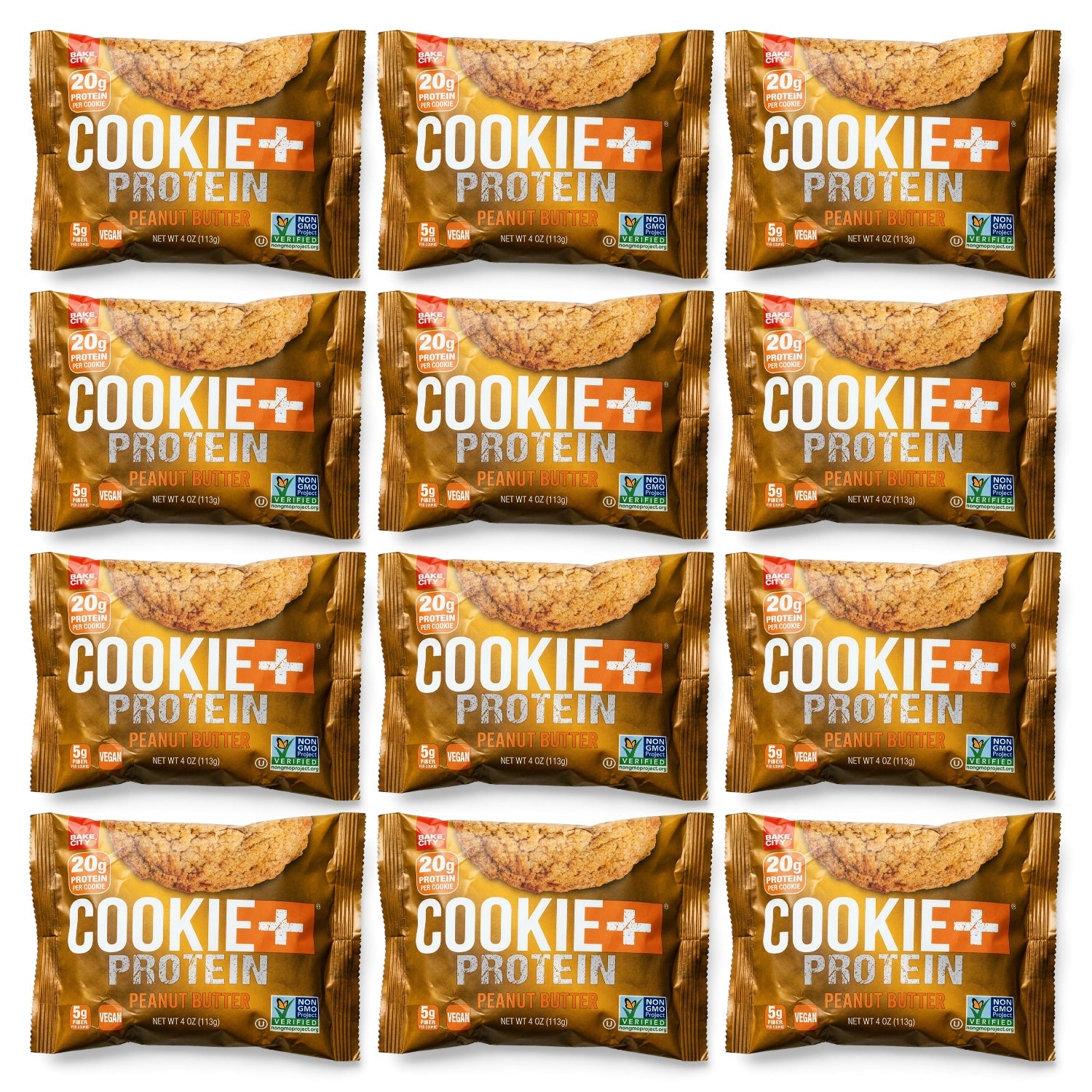 Bake City Cookie + Protein Display Peanut Butter 12 x 113g (4oz)