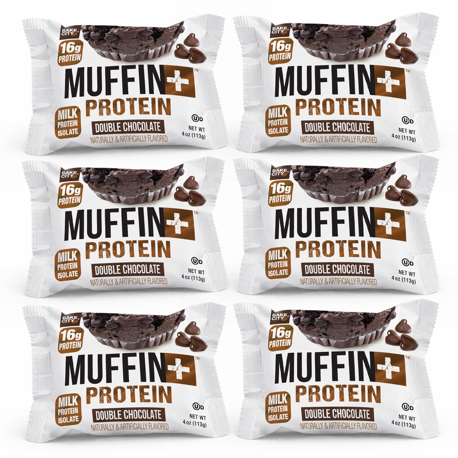 Bake City Muffin + Protein Double Chocolate  6 x 113g (4oz)