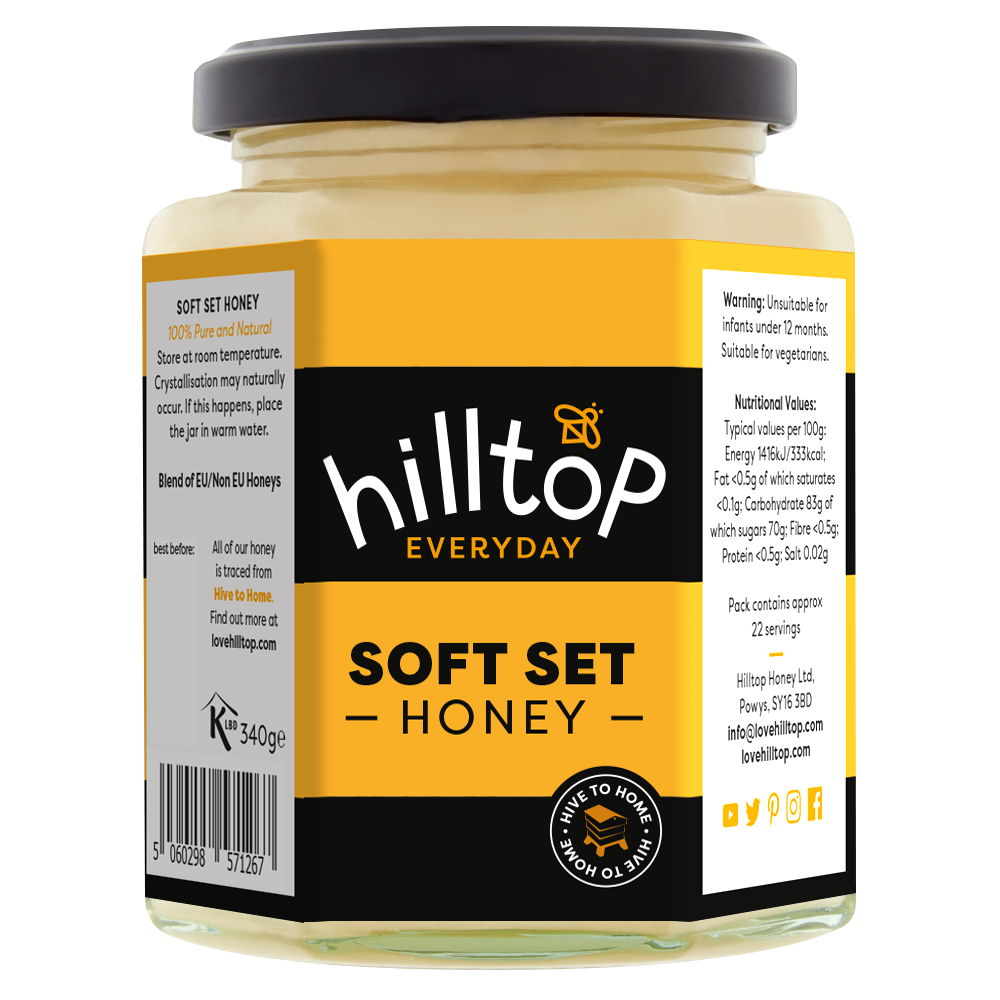 Hilltop Soft Set Honey 4 x 340g