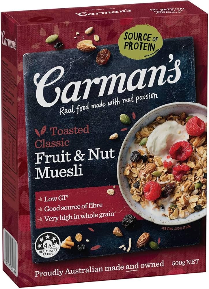 Carmans Classic Fruit and Nut Muesli  6 x 500g