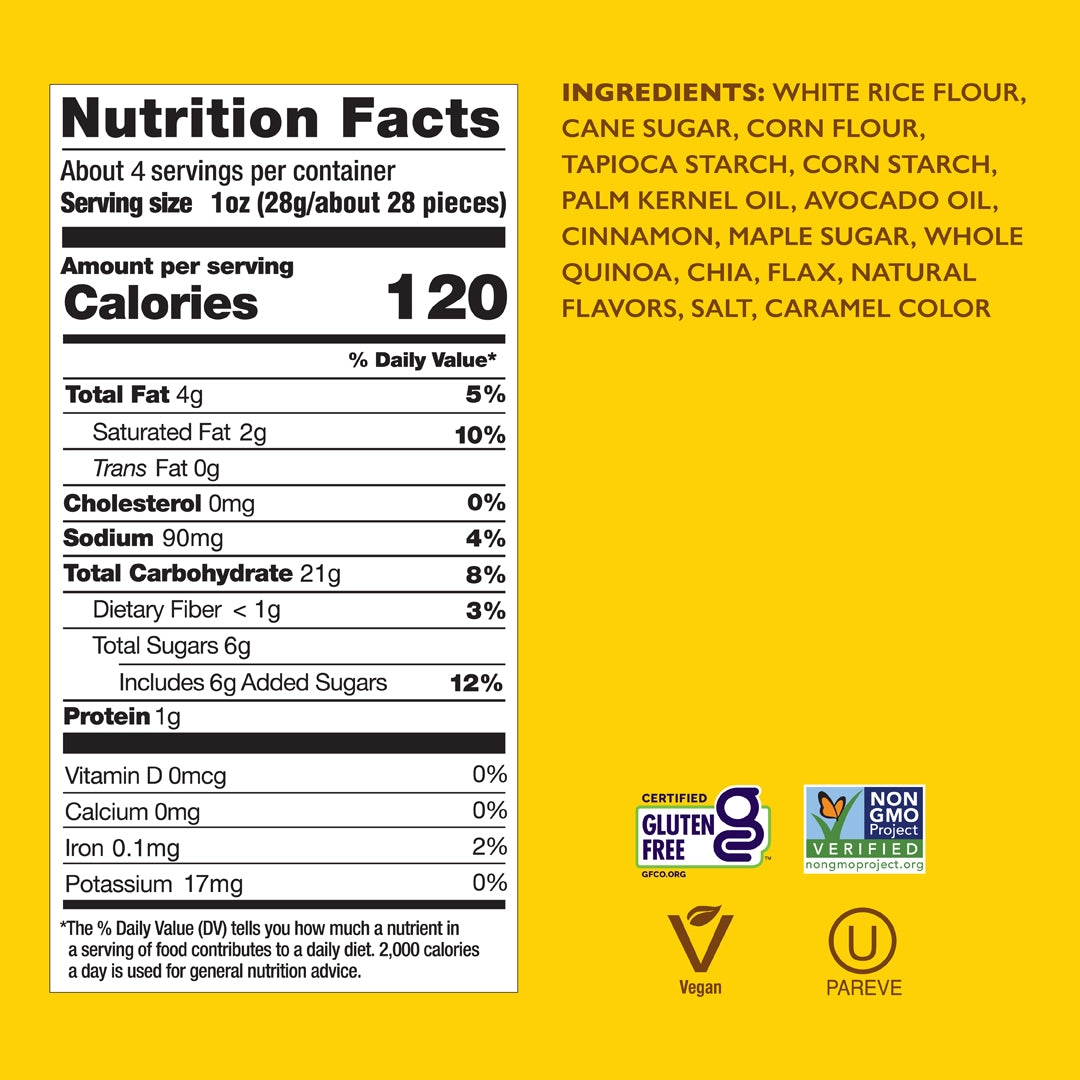 Drizzilicious French Toast Mini Rice Cakes, a low-calorie snack ready straight from the bag.