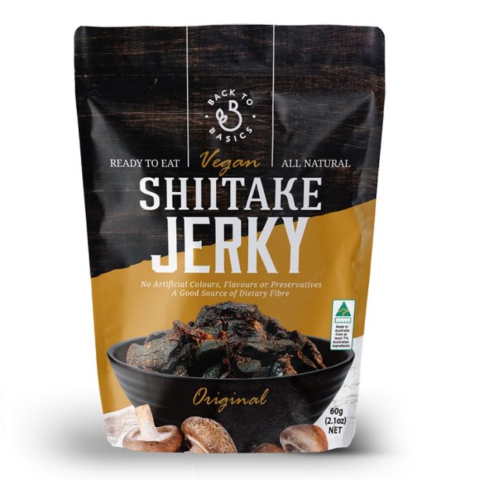 Back to Basics Vegan Shiitake Jerky 12 x 60g