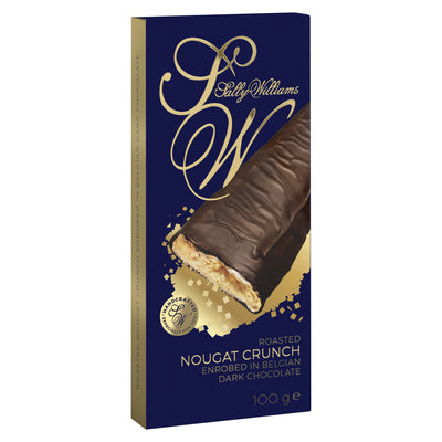 Sally Williams  Roasted Nougat Crunch Enrobed In Belgian Dark Chocolate 12 x 100g