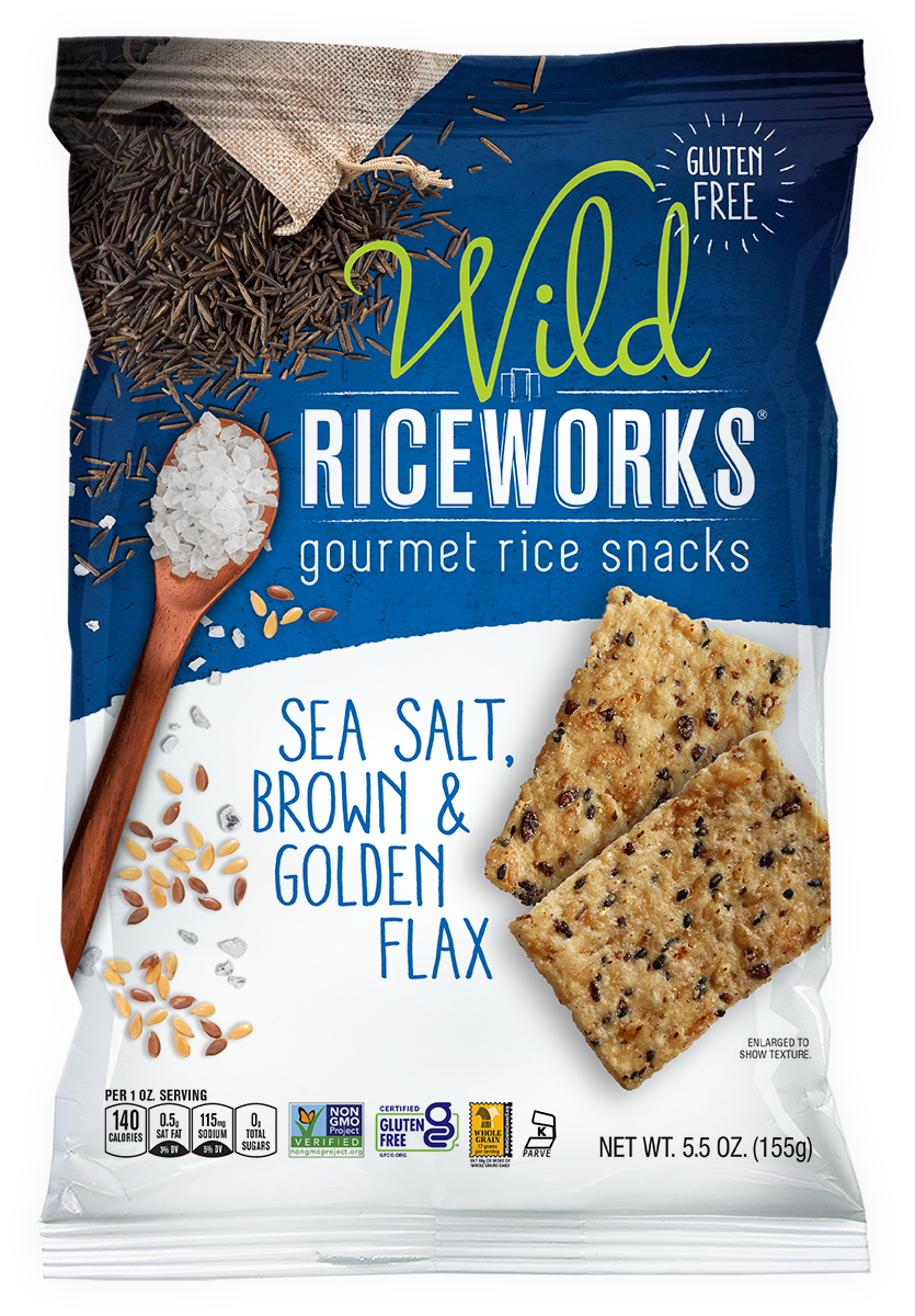 Riceworks Wild Sea Salt & Flax 6 x 155g