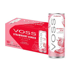 Voss Strawberry Ginger Cans 10 x 330ml
