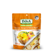 DJ & A Freeze Dried Banana, Mango & Peach, 45g pack.