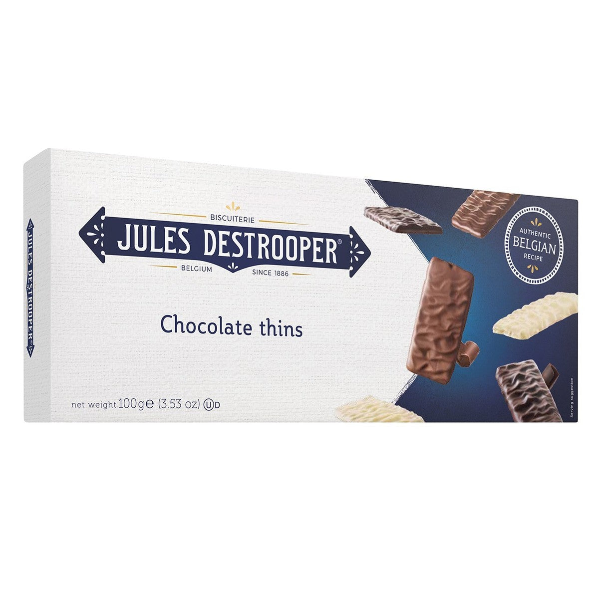 Jules Destrooper Belgian Chocolate Thins 12 x 100g
