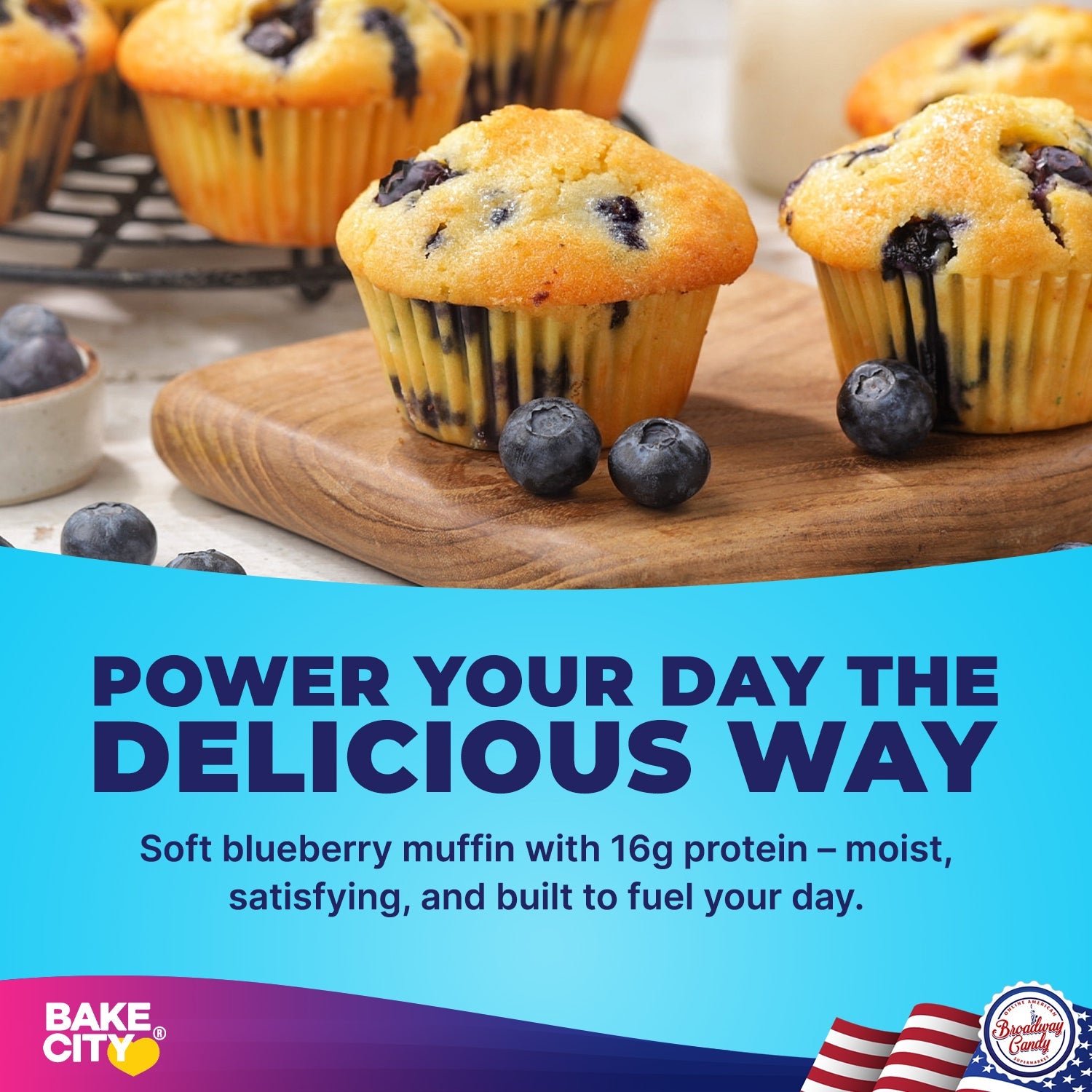 Bake City Muffin + Protein Blueberry  6 x 113g (4oz)