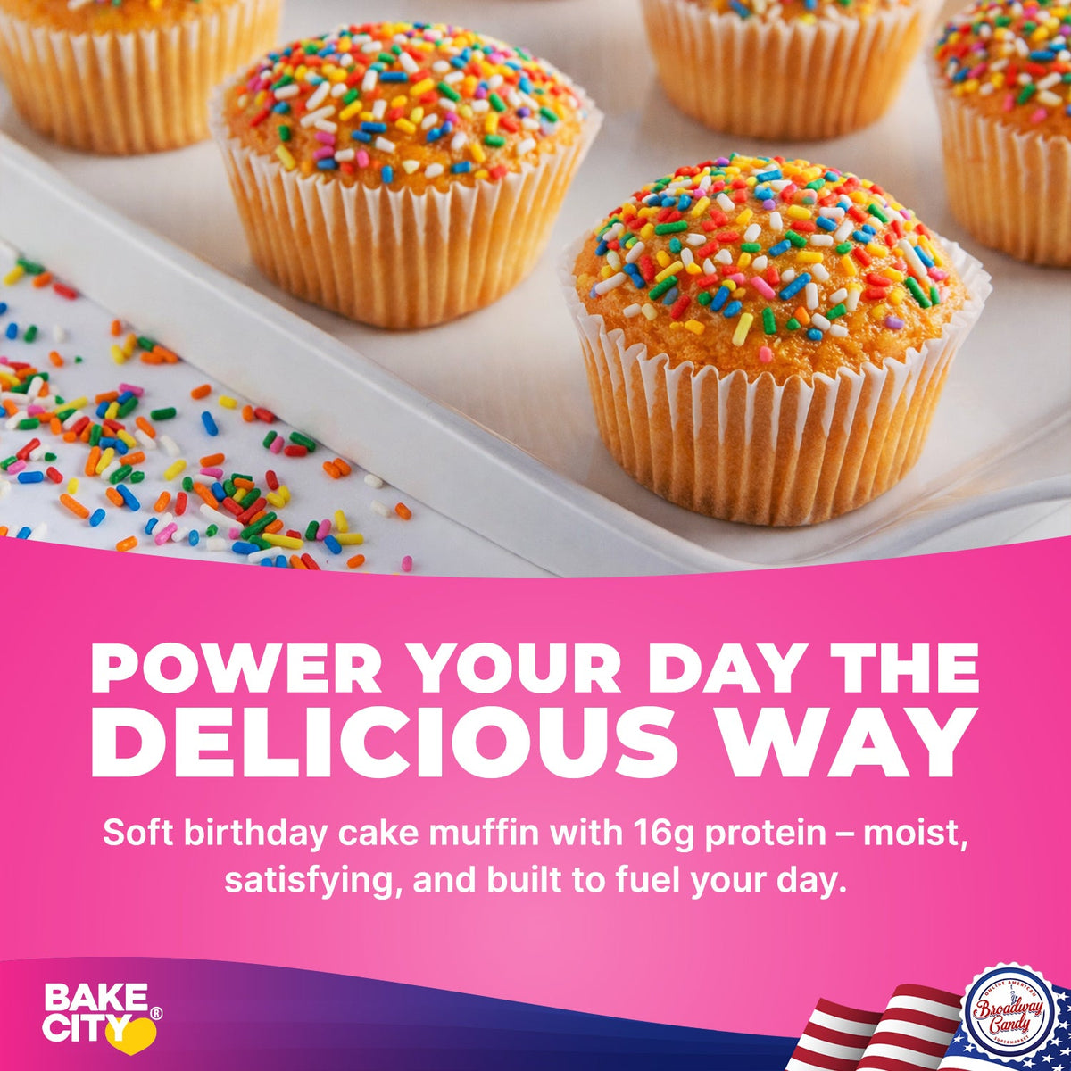 Bake City Muffin + Protein Birthday Cake  6 x 113g (4oz)