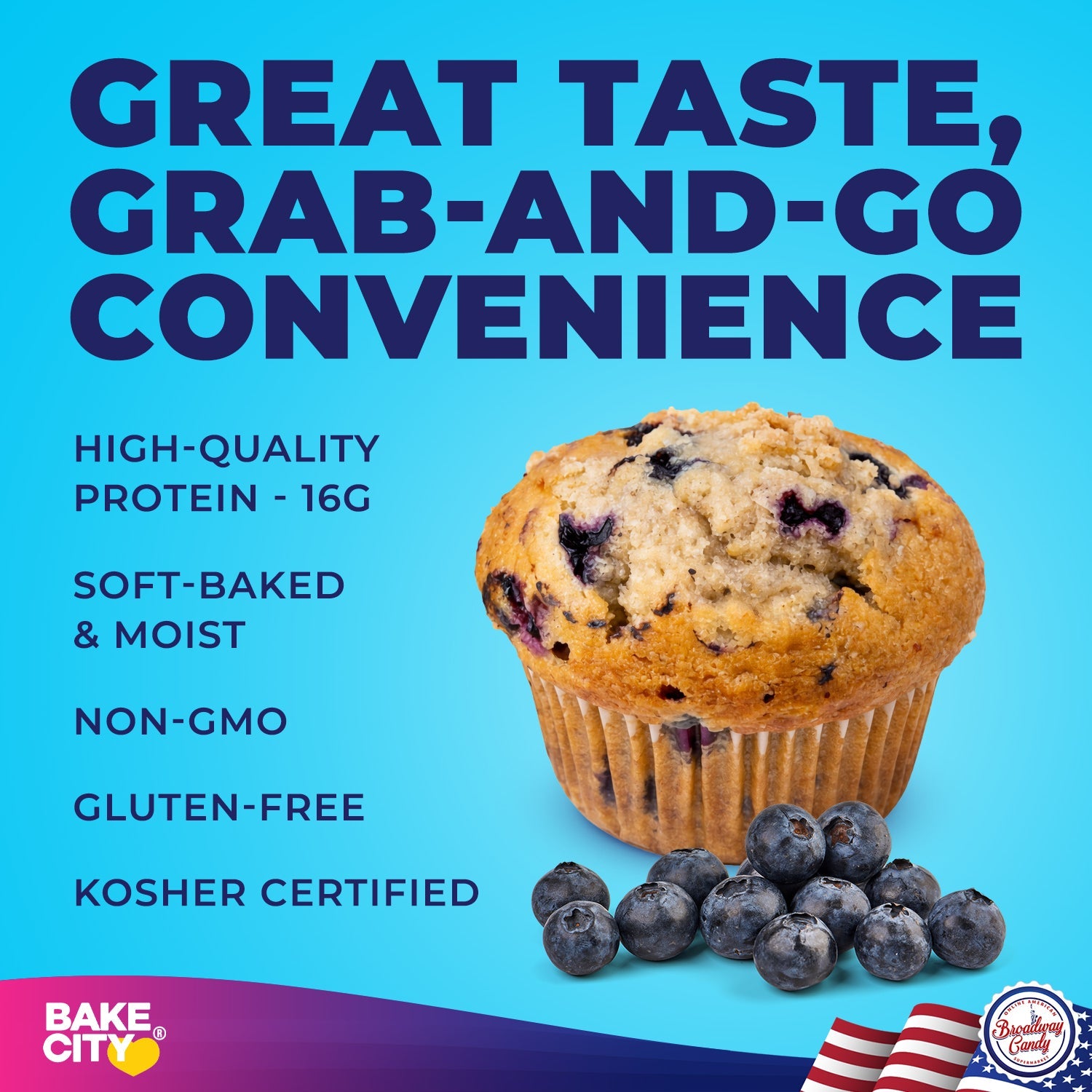 Bake City Muffin + Protein Blueberry  6 x 113g (4oz)