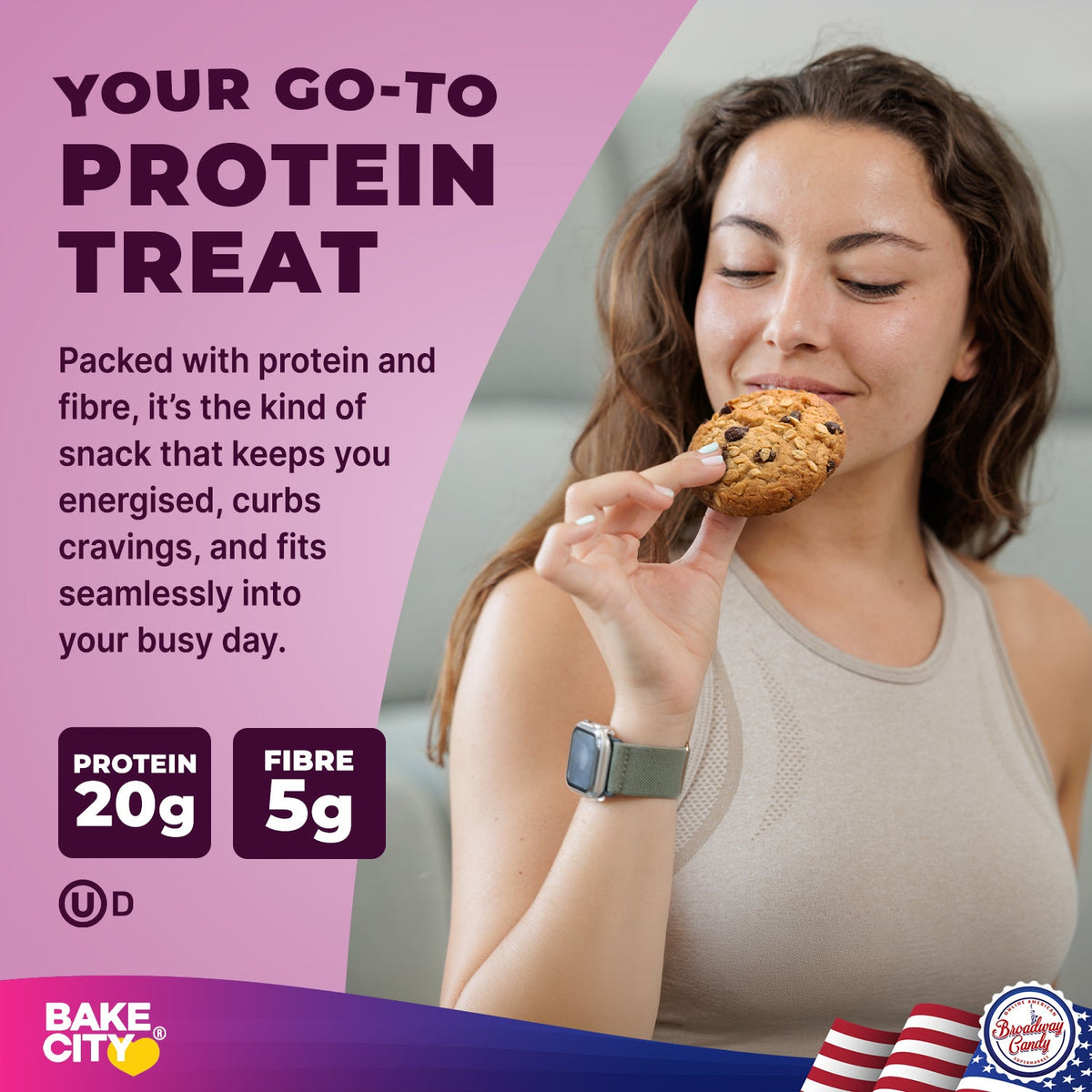 Bake City Cookie + Protein Display Oatmeal Raisin  12 x 113g (4oz)