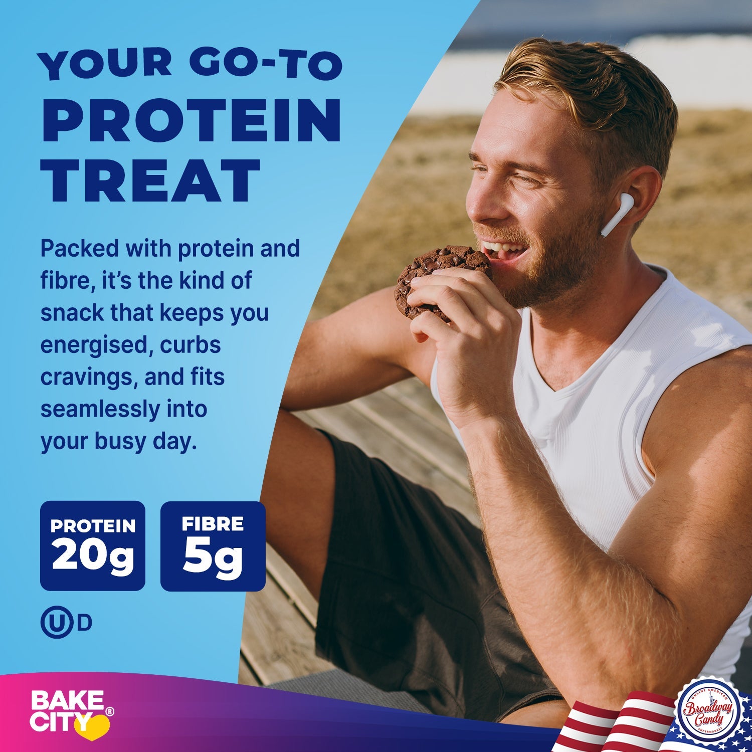 Bake City Cookie + Protein Display Double Chocolate  12 x 113g (4oz)