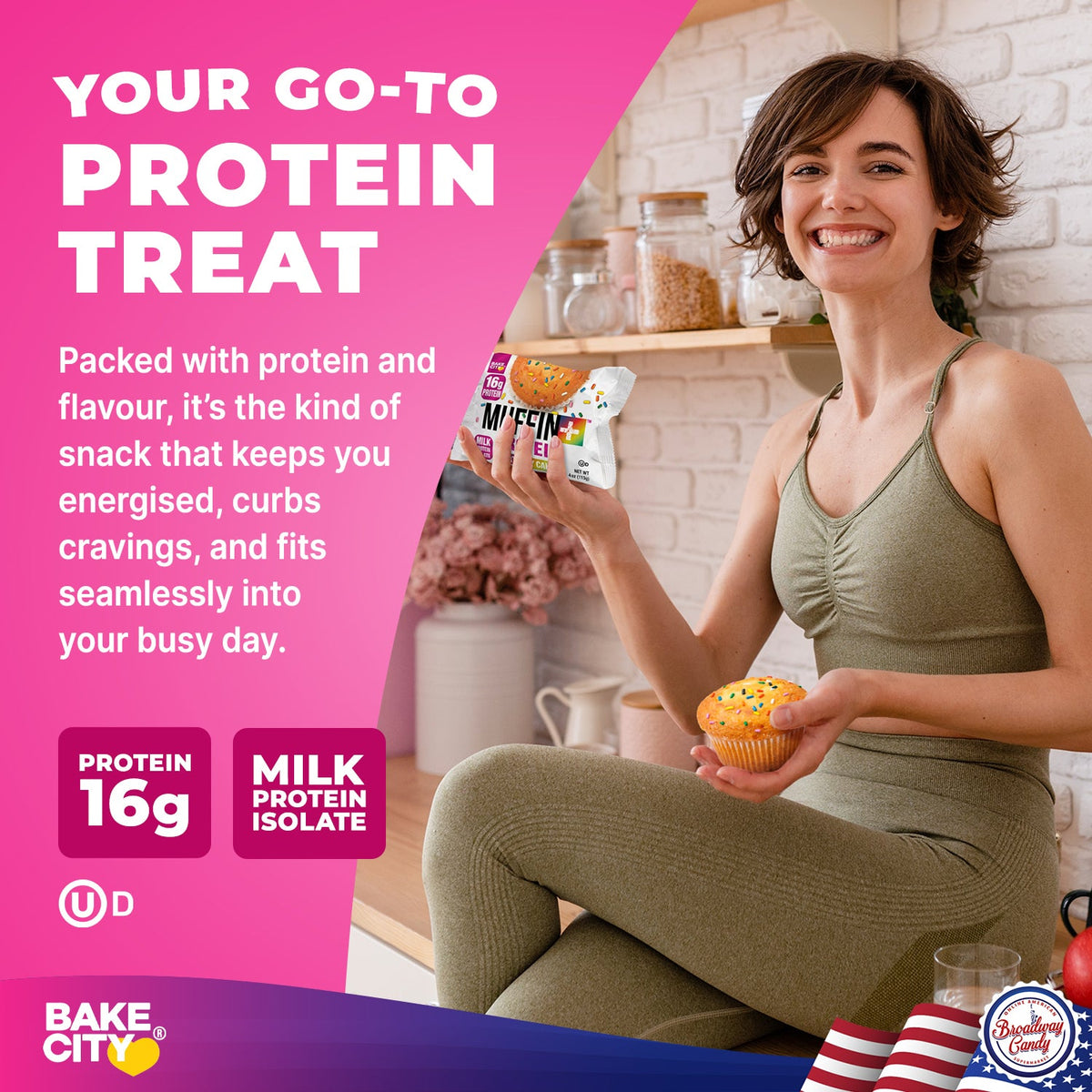 Bake City Muffin + Protein Birthday Cake  6 x 113g (4oz)