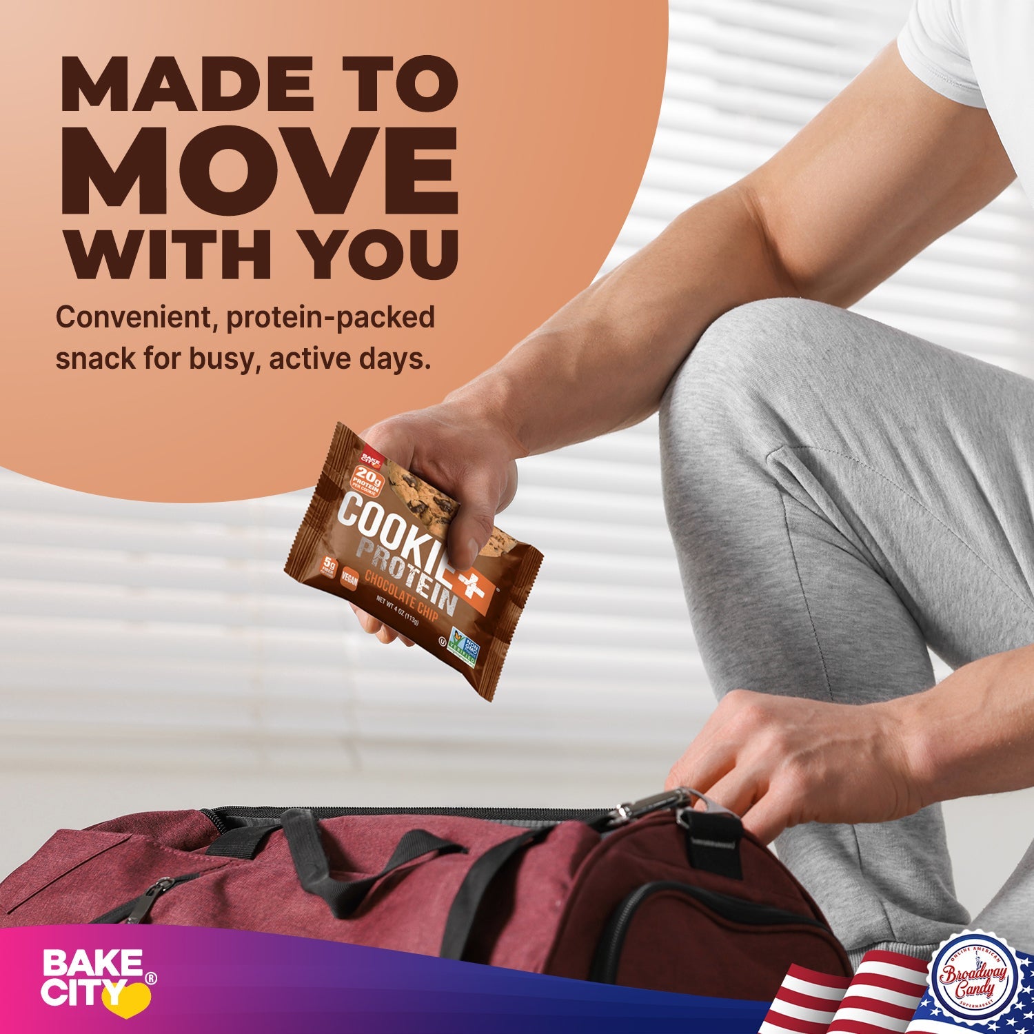 Bake City Cookie + Protein  Display Chocolate Chip  12 x 113g (4oz)
