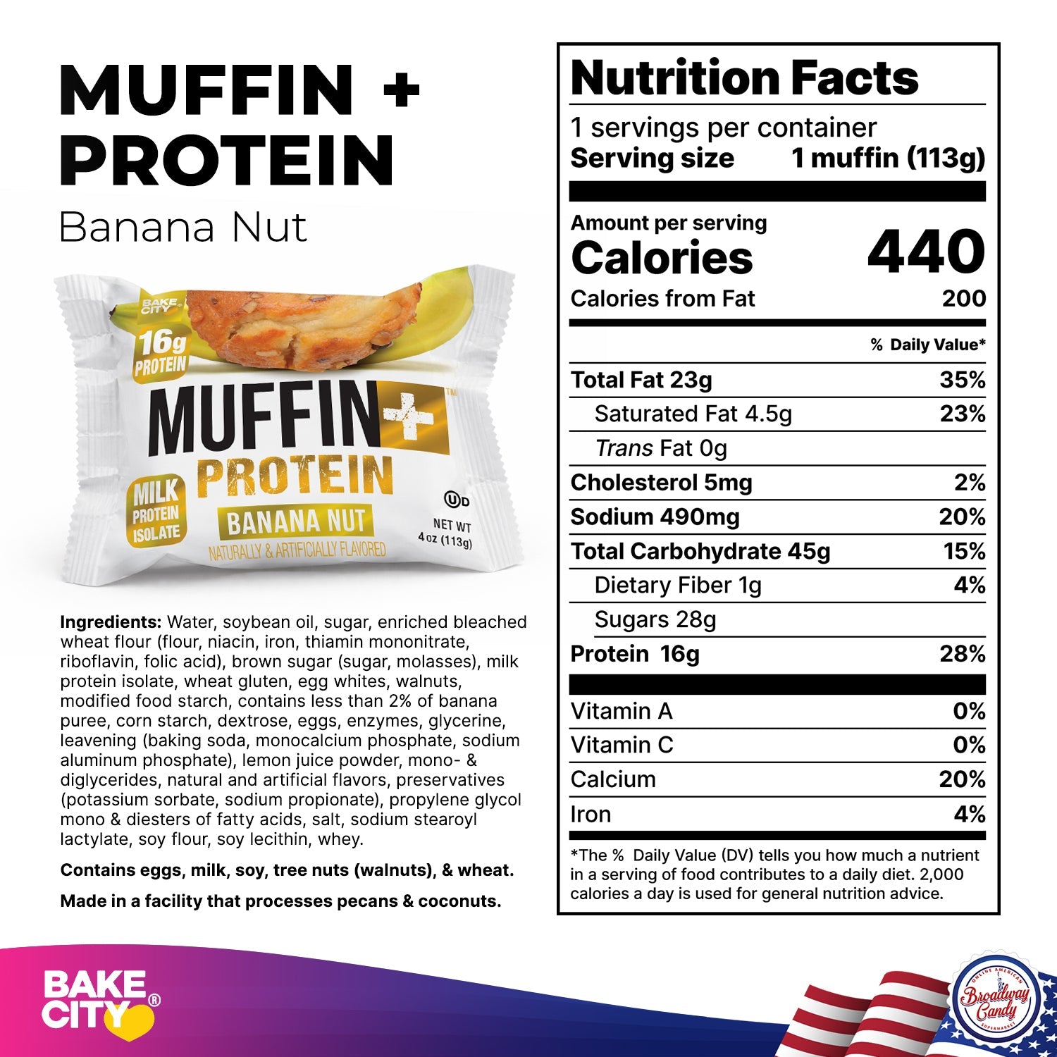 Bake City Muffin + Protein Banana Nut  6 x 113g (4oz)