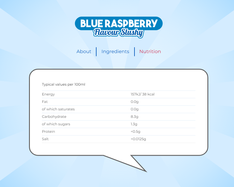Slush Puppie Blue Raspberry NK 12 x 250ml