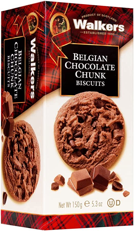 Walkers Biscuits Belgian Chocolate Chunk 12 x 150g