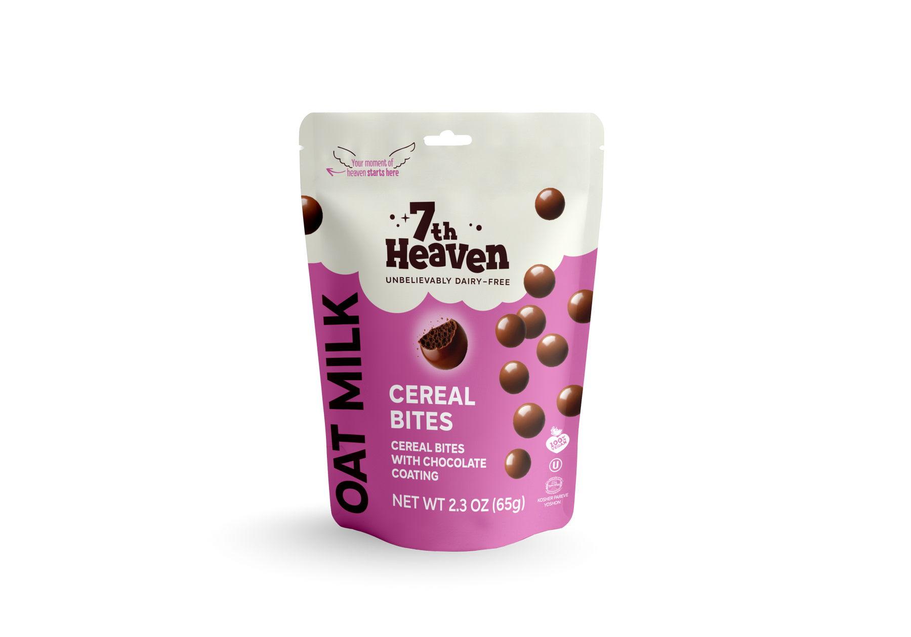 7th Heaven Cereal Bites with Chocolate Coating, case of 10