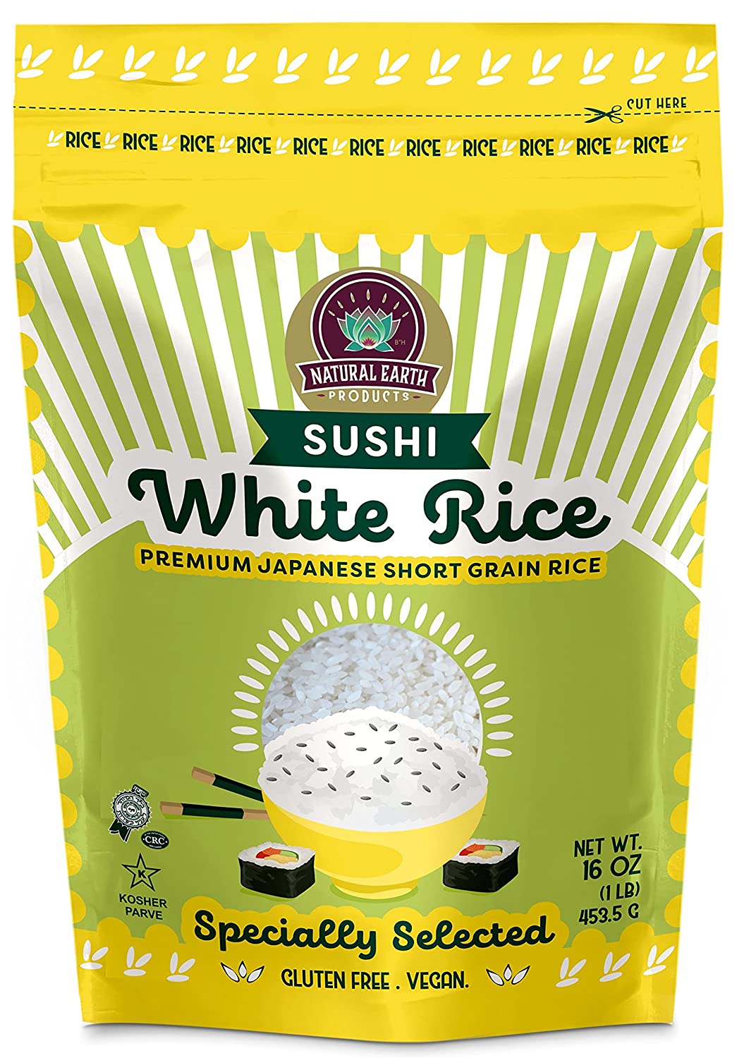 Natural Earth Products Sushi White Rice  12 x 454g