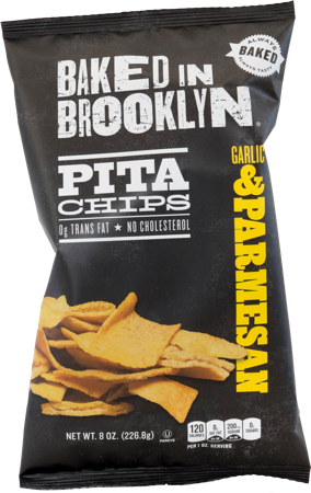 Baked In Brooklyn Parmesan & Garlic Pita Chips 12 x 170g